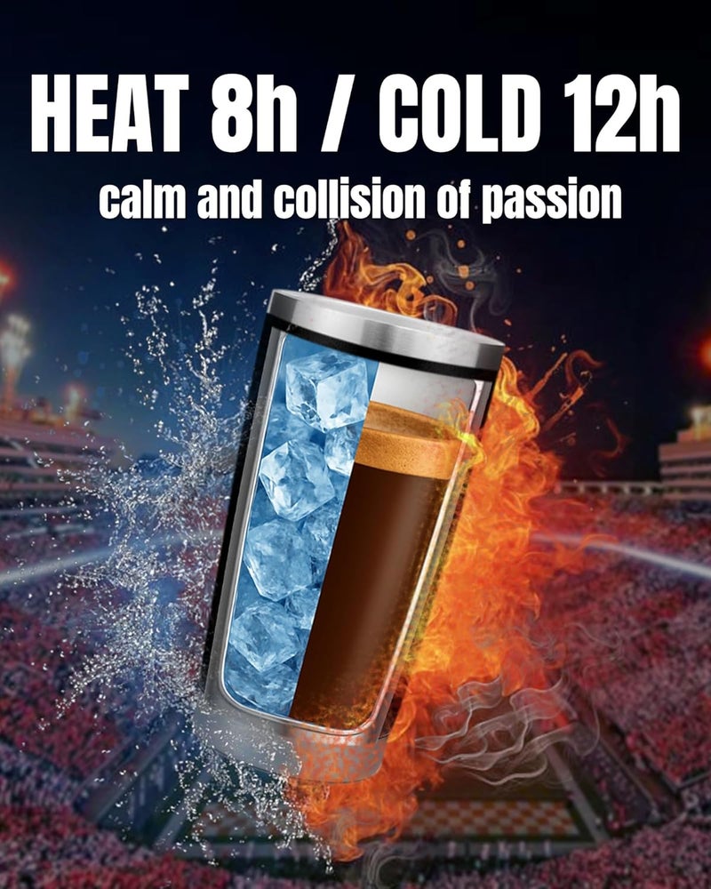 Gyothrig Football Fan 20Oz Insulated Travel Coffee Cup Mug Tumbler with Lid Indianapolis Themed Merch Shop Men Women Sport Stuff Apparel Colts Team Decor Accessories Husband Boyfriend Dad Unique Birthday Gifts - Image 3